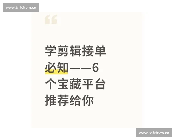 后期剪辑接单平台推荐及选择指南助你提升接单效率